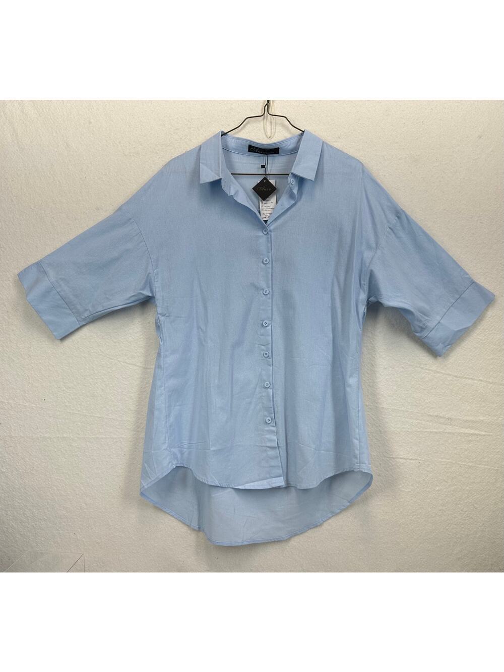 Auxo Collection Cotton Button Down Shift SZ L New With Tags Preppy Classic